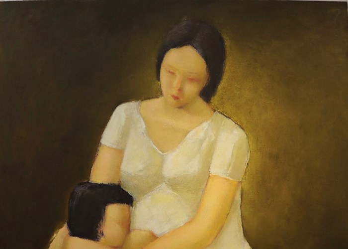 Triển lãm tranh sơn dầu về hành trình người phụ nữ qua những lần “vượt cạn” - Anh 3