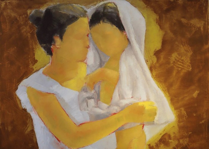 Triển lãm tranh sơn dầu về hành trình người phụ nữ qua những lần “vượt cạn” - Anh 2