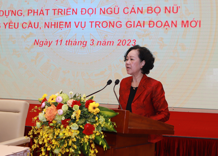 Tọa đàm “Công tác xây dựng, phát triển đội ngũ cán bộ nữ đáp ứng yêu cầu tình hình mới” - Anh 1