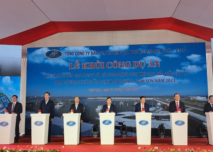 Thanh Hoá: Khởi công dự án nghìn tỉ Khu phát triển GAS & LNG và các loại hình phụ trợ lọc hóa dầu - Anh 1