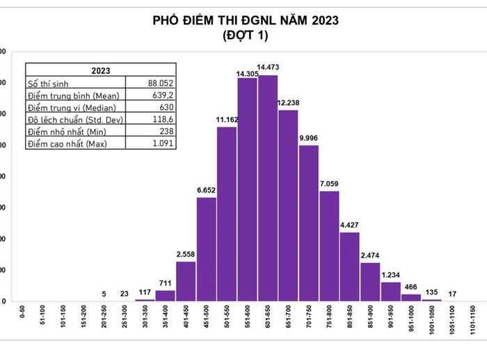 Thi đánh giá năng lực đợt 1 ĐH Quốc gia TP.HCM: 152 thí sinh trên 1.000 điểm - Anh 1