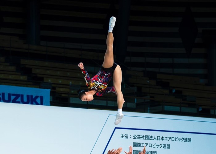 Đội tuyển Aerobic Việt Nam dẫn đầu vòng loại Cúp thế giới ở 2 nội dung - Anh 1