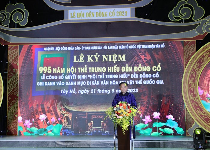 Hội thề Trung hiếu đền Đồng Cổ đón nhận Quyết định ghi danh là di sản văn hoá phi vật thể quốc gia - Anh 3