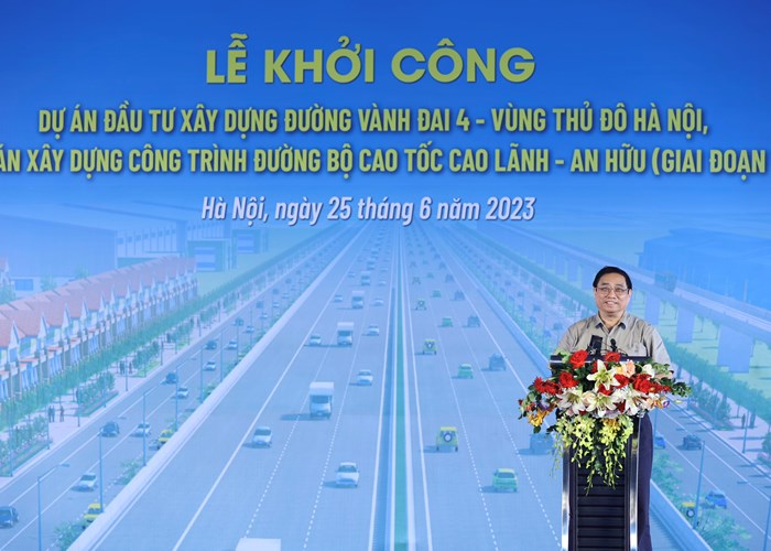 Thủ tướng phát lệnh khởi công đường Vành đai 4 - Vùng Thủ đô - Anh 1