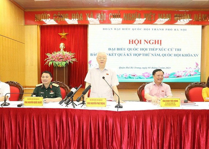 Tiếp xúc cử tri Hà Nội, Tổng Bí thư Nguyễn Phú Trọng: Phát huy truyền thống văn hiến và anh hùng - Anh 1