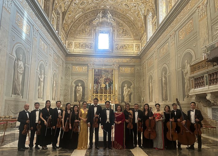 Chủ tịch nước Võ Văn Thưởng và Tổng thống Italia tham dự Hòa nhạc kỷ niệm 50 năm quan hệ ngoại giao Việt Nam - Italia - Anh 3