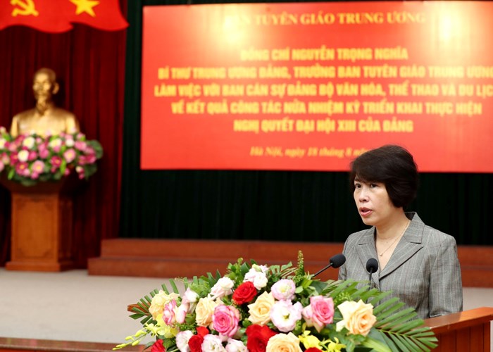 Lãnh đạo các Bộ, ngành đánh giá cao những kết quả ngành VHTTDL đạt được trong nửa nhiệm kỳ triển khai Nghị quyết Đại hội Đảng lần thứ XIII - Anh 2