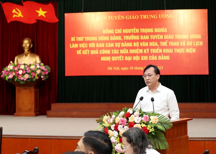 Lãnh đạo các Bộ, ngành đánh giá cao những kết quả ngành VHTTDL đạt được trong nửa nhiệm kỳ triển khai Nghị quyết Đại hội Đảng lần thứ XIII - Anh 4