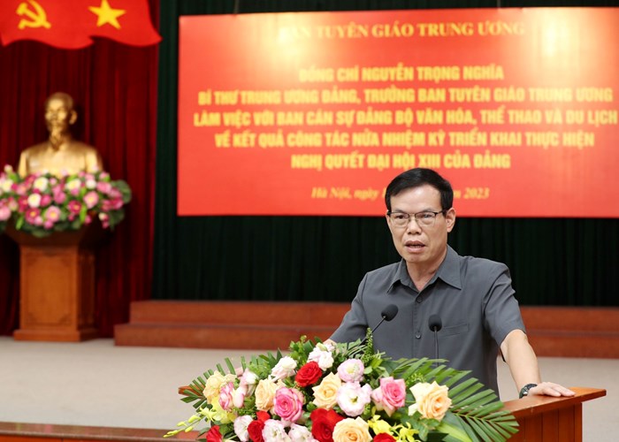 Lãnh đạo các Bộ, ngành đánh giá cao những kết quả ngành VHTTDL đạt được trong nửa nhiệm kỳ triển khai Nghị quyết Đại hội Đảng lần thứ XIII - Anh 5