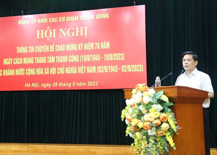 Đảng ủy khối các cơ quan Trung ương thông tin chuyên đề quý III/2023 - Anh 1