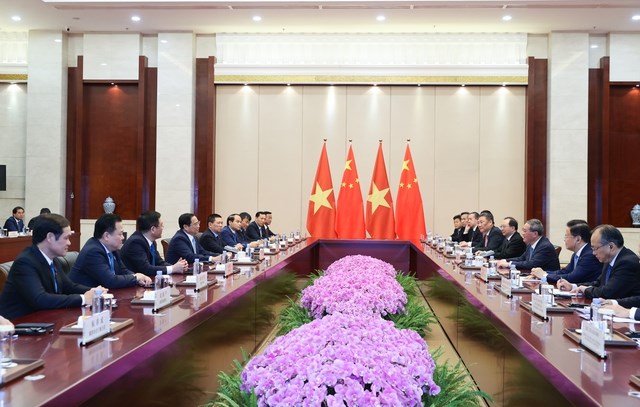 Thủ tướng Phạm Minh Chính hội đàm với Thủ tướng Trung Quốc Lý Cường - Anh 2