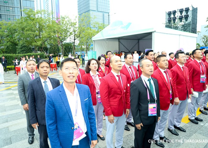 Lễ thượng cờ Đoàn Thể thao Việt Nam tại Asian Games 19 - Anh 3