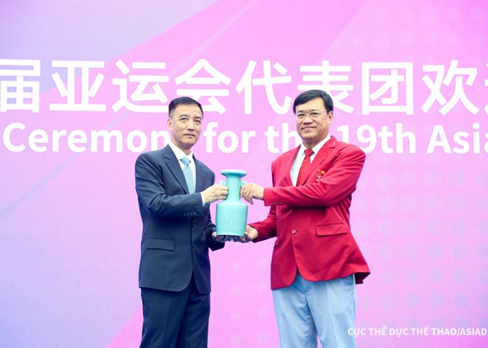 Lễ thượng cờ Đoàn Thể thao Việt Nam tại Asian Games 19 - Anh 4