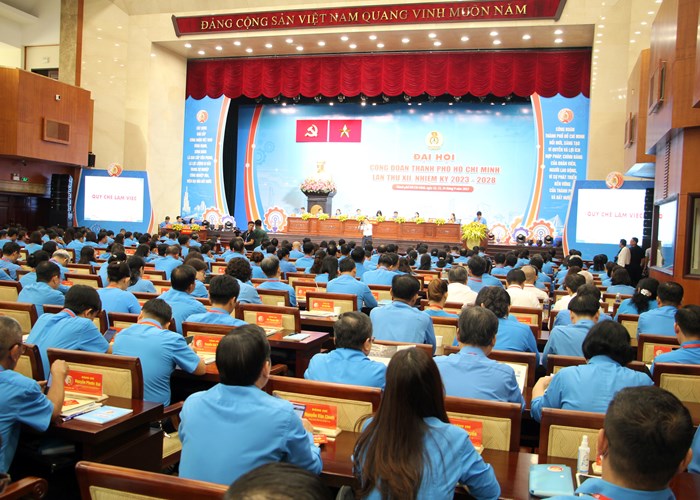Khai mạc Đại hội Công đoàn TP.HCM lần thứ XII - Anh 1