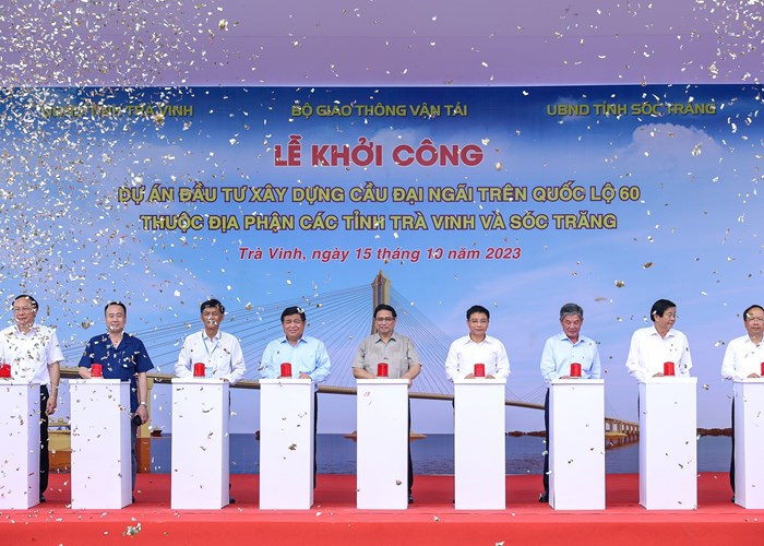Thủ tướng dự lễ khởi công cầu Đại Ngãi bắc qua sông Hậu - Anh 2