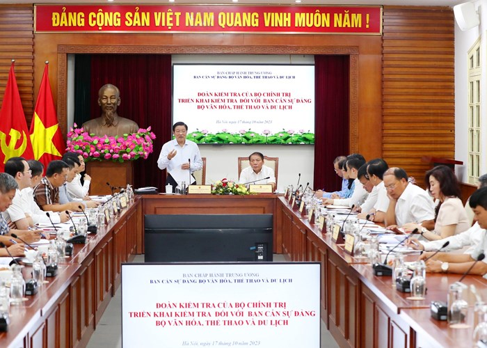 Đoàn kiểm tra của Bộ Chính trị: Ghi nhận những cố gắng, nỗ lực của Ban cán sự Đảng Bộ VHTTDL - Anh 6