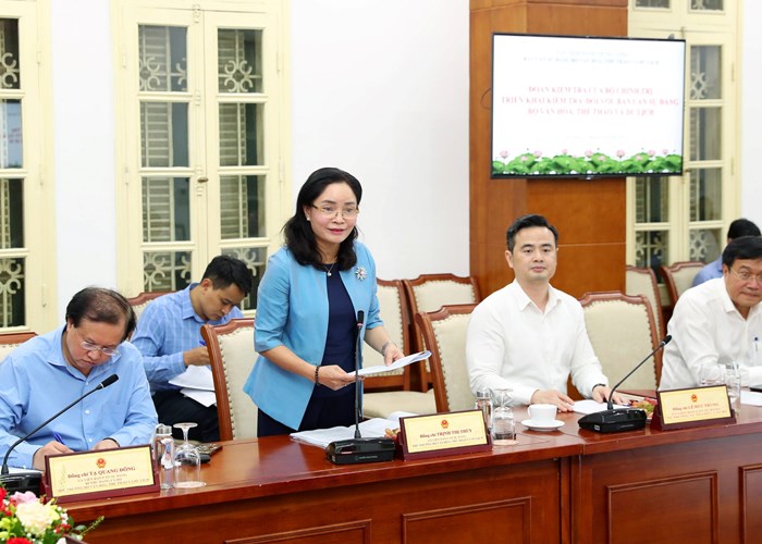 Đoàn kiểm tra của Bộ Chính trị: Ghi nhận những cố gắng, nỗ lực của Ban cán sự Đảng Bộ VHTTDL - Anh 4