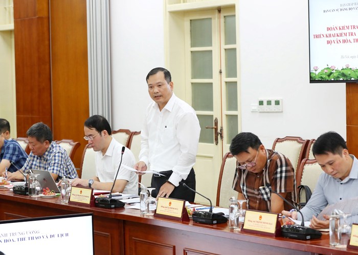Đoàn kiểm tra của Bộ Chính trị: Ghi nhận những cố gắng, nỗ lực của Ban cán sự Đảng Bộ VHTTDL - Anh 5