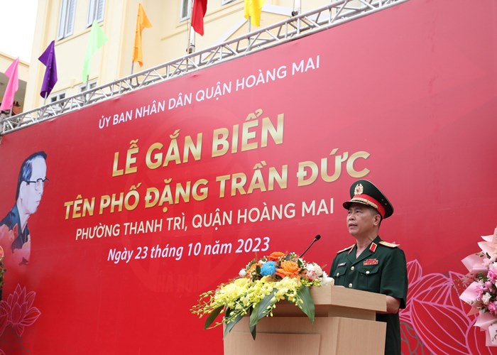 Hà Nội gắn biển phố mang tên Thiếu tướng tình báo Đặng Trần Đức - Anh 3