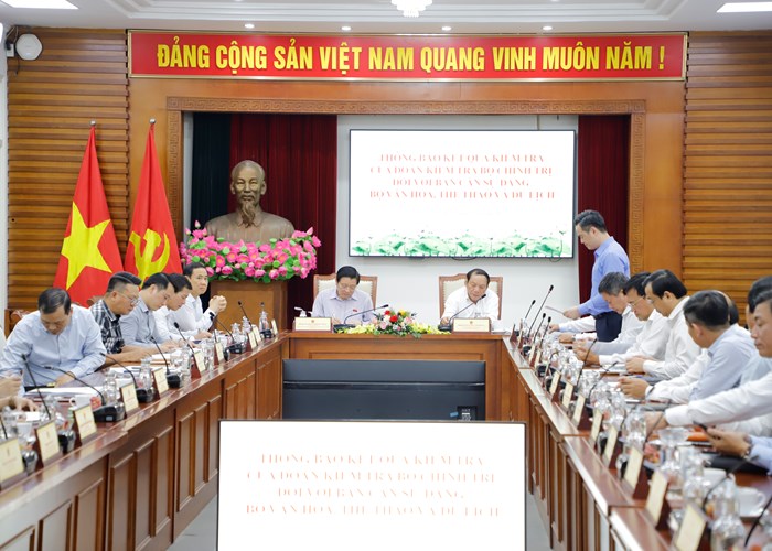 Đoàn kiểm tra của Bộ Chính trị: Công tác cán bộ của Bộ VHTTDL có nhiều chuyển biến tích cực - Anh 3