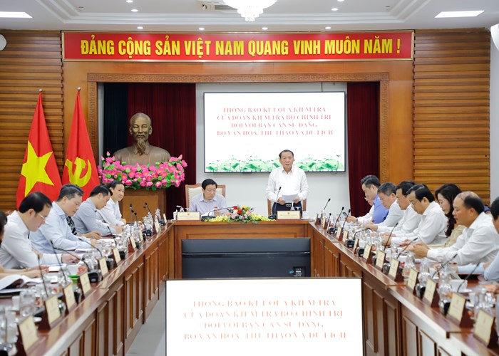 Đoàn kiểm tra của Bộ Chính trị: Công tác cán bộ của Bộ VHTTDL có nhiều chuyển biến tích cực - Anh 2