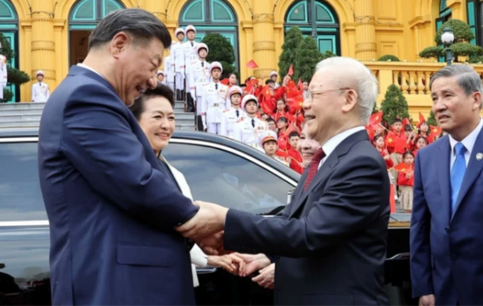 Tổng Bí thư Nguyễn Phú Trọng chủ trì Lễ đón chính thức Tổng Bí thư, Chủ tịch nước Trung Quốc Tập Cận Bình - Anh 1