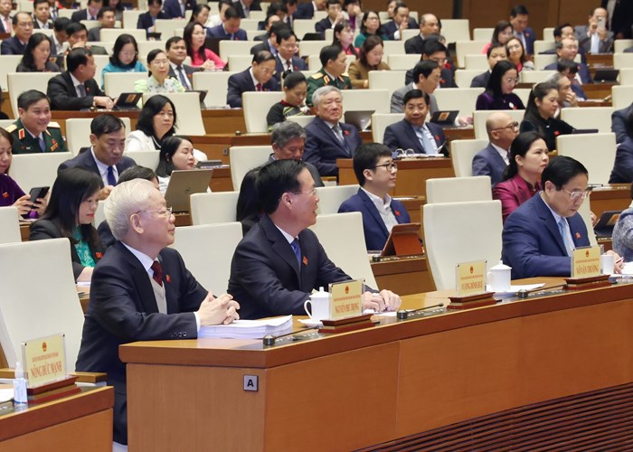 Tổng Bí thư Nguyễn Phú Trọng dự khai mạc kỳ họp bất thường lần thứ 5 Quốc hội khoá XV - Anh 3
