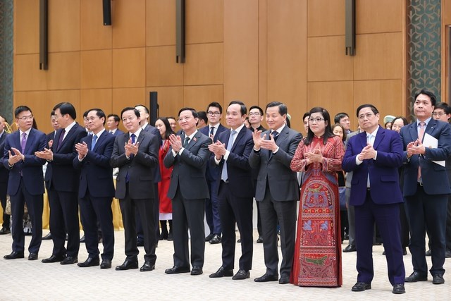Thủ tướng Phạm Minh Chính gặp mặt Đoàn Ngoại giao nhân dịp Tết cổ truyền - Anh 1