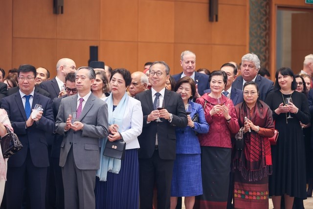 Thủ tướng Phạm Minh Chính gặp mặt Đoàn Ngoại giao nhân dịp Tết cổ truyền - Anh 3