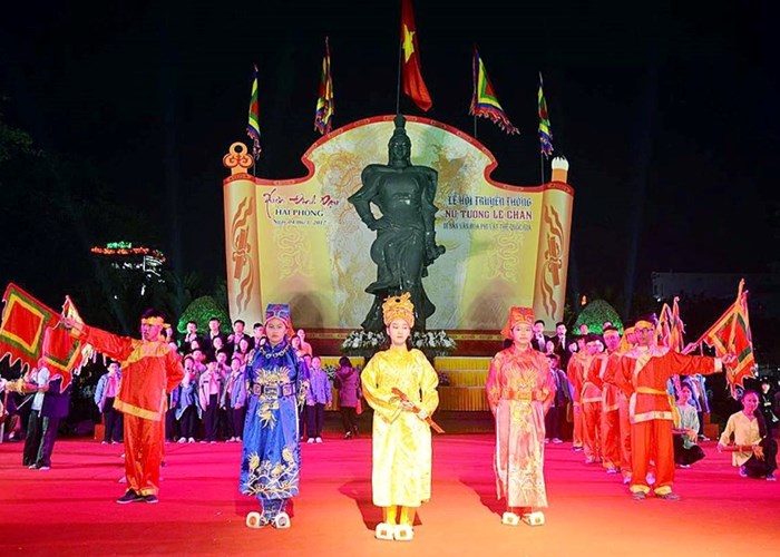 Lễ hội truyền thống Nữ tướng Lê Chân giáo dục lòng yêu nước - Anh 1