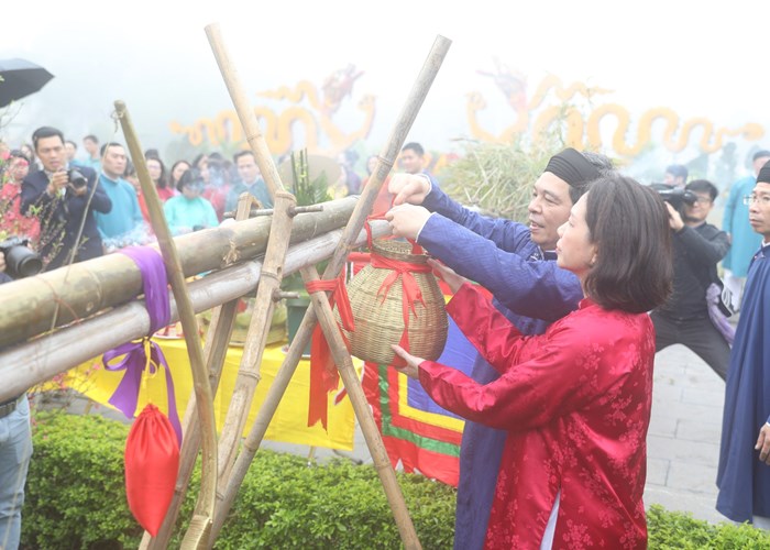 Thả cá chép, dựng cây nêu đón Tết tại Hoàng thành Thăng Long - Anh 5