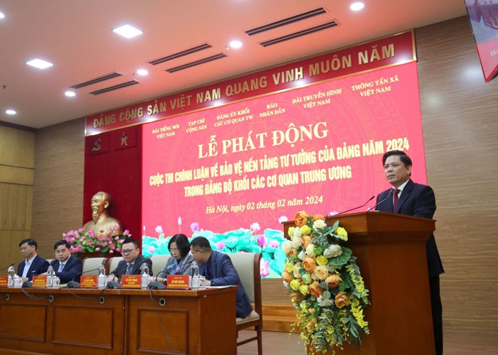 Phát động Cuộc thi chính luận về bảo vệ nền tảng tư tưởng của Đảng năm 2024 - Anh 1