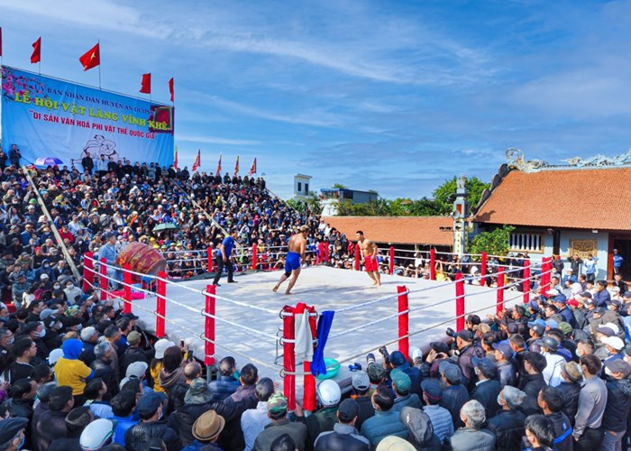 Đầu Xuân về An Dương vui hội bơi trải và vật cổ truyền - Anh 2