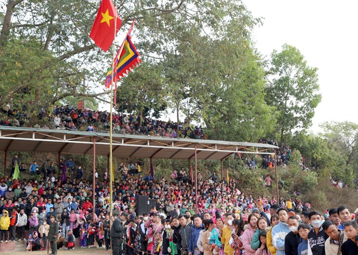 Ngày Xuân về Điện Biên Đông xem hội đấu bò truyền thống - Anh 2