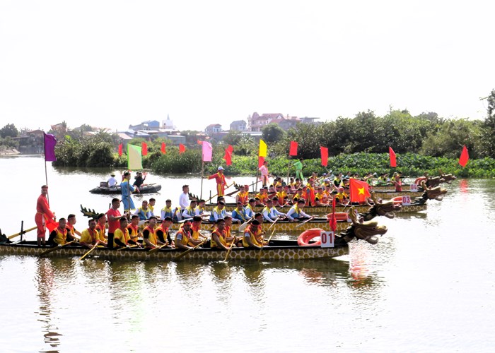 Về Hải Phòng vui hội bơi trải truyền thống đền, chùa Ngọ Dương - Anh 1