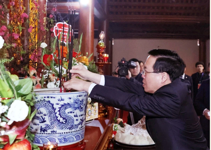 Chủ tịch nước Võ Văn Thưởng dự khai bút đầu Xuân tại Hà Nội - Anh 2