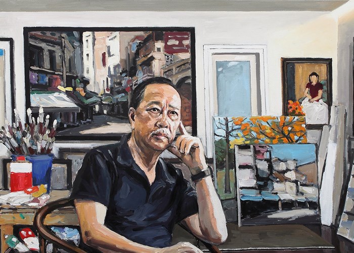 Ngắm tranh chân dung của họa sĩ Phạm Luận - Anh 4