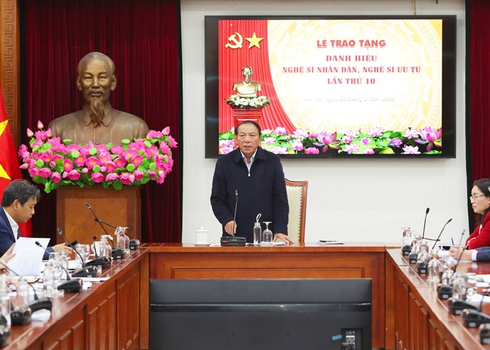 Bộ trưởng Nguyễn Văn Hùng: Tôn vinh các nghệ sĩ, tạo động lực thúc đẩy năng lực sáng tạo, cống hiến cho đất nước - Anh 10