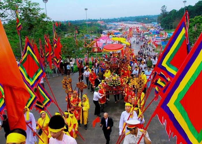 Nhiều hoạt động văn hóa, nghệ thuật đặc sắc tại Lễ hội Đền Hùng năm 2024 - Anh 1