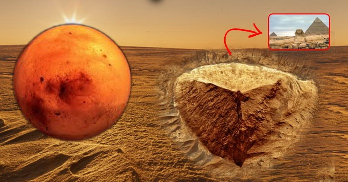 Vật thể giống Kim tự tháp trên sao Hỏa - Anh 1