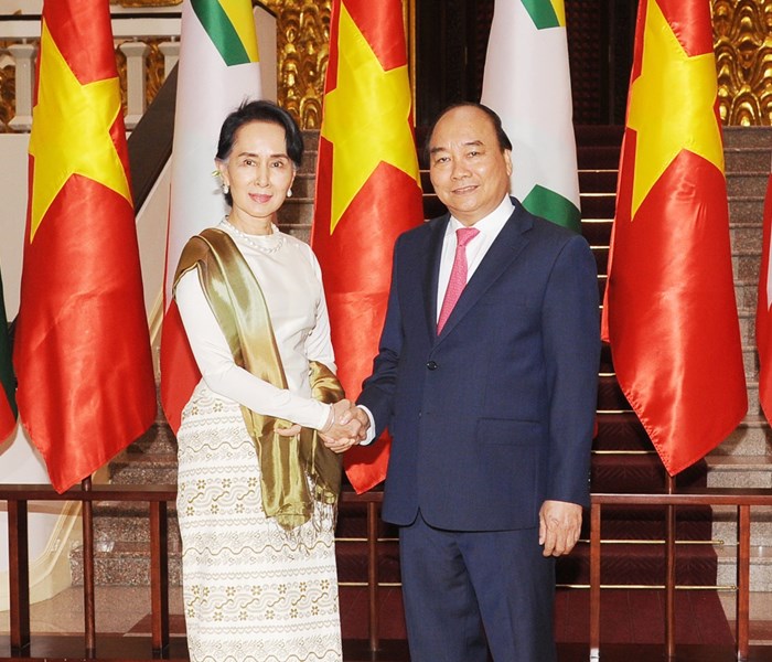 Thủ tướng hội đàm với Cố vấn Nhà nước CHLB Myanmar - Anh 1