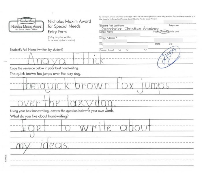 Cô bé không tay giành giải nhất cuộc thi chữ đẹp toàn quốc - Anh 2