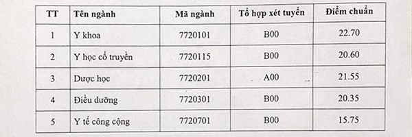 Điểm chuẩn Y dược Thái Bình giảm mạnh - Anh 1