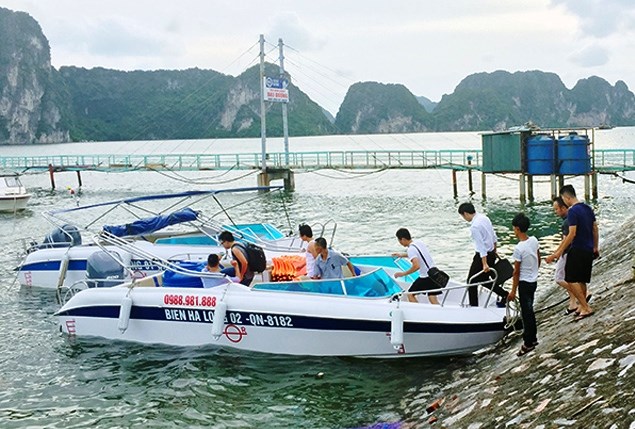 Quảng Ninh:​ Xử lý các phương tiện xuồng cao tốc đón, trả khách tại khu vực ven bờ - Anh 1