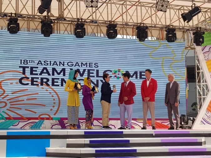 Lễ thượng cờ Đoàn Thể thao Việt Nam tại Asian Games 18 - Anh 3