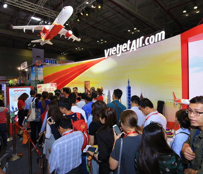 Vietjet rộn ràng các hoạt động tại Hội chợ Du lịch quốc tế TP.HCM 2018 (ITE HCMC) - Anh 1