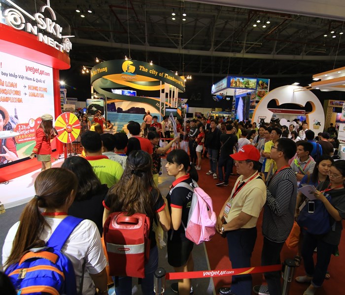 Vietjet rộn ràng các hoạt động tại Hội chợ Du lịch quốc tế TP.HCM 2018 (ITE HCMC) - Anh 3