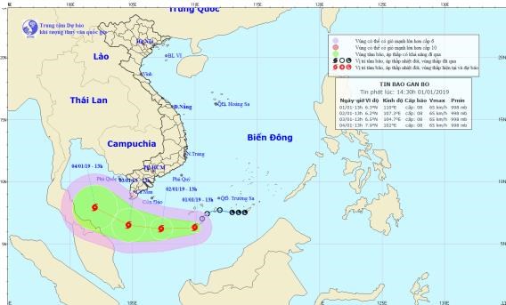 Áp thấp nhiệt đới tiến gần mũi Cà Mau, mạnh lên thành bão số 1 - Anh 1