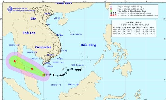 Thời tiết ngày 3.1: Bắc Bộ rét đậm, bão số 1 Pabuk mạnh lên giật cấp 11, Nam Bộ có mưa lớn - Anh 1