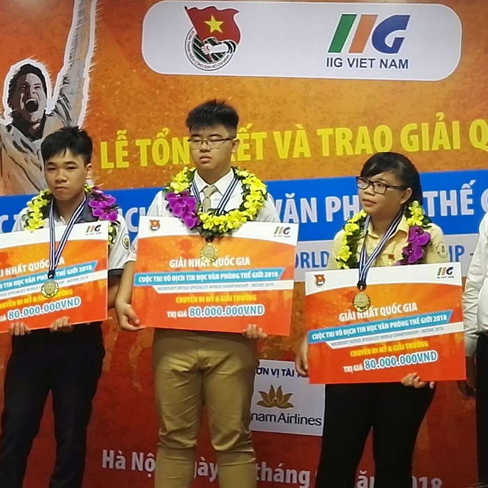 Đã tìm ra ba nhà vô địch tham dự Cuộc thi tin học văn phòng tại Mỹ - Anh 1